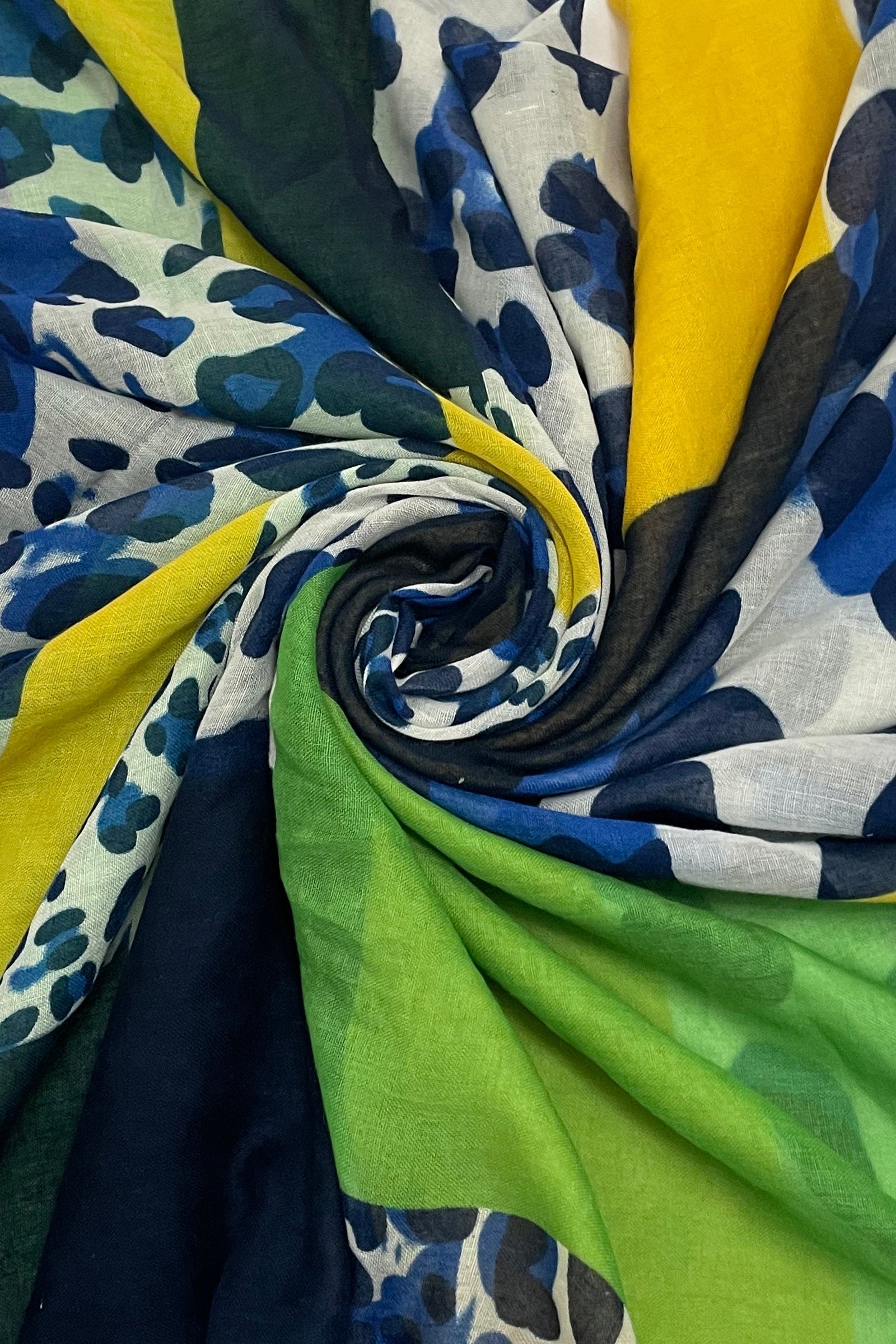 Leopard Print Scarf - Blue - Majestico Gifts