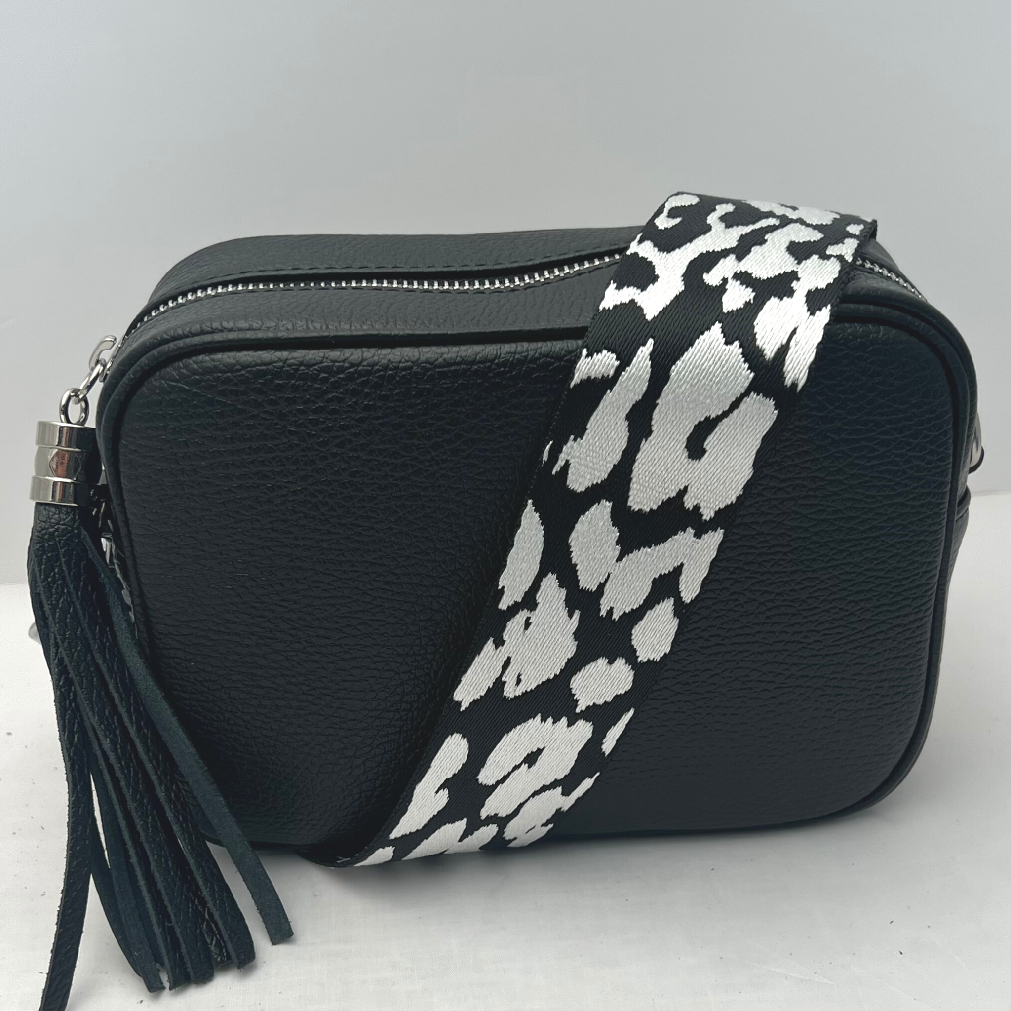 GEMMA Crossbody Leather Bag - Black - Majestico Gifts