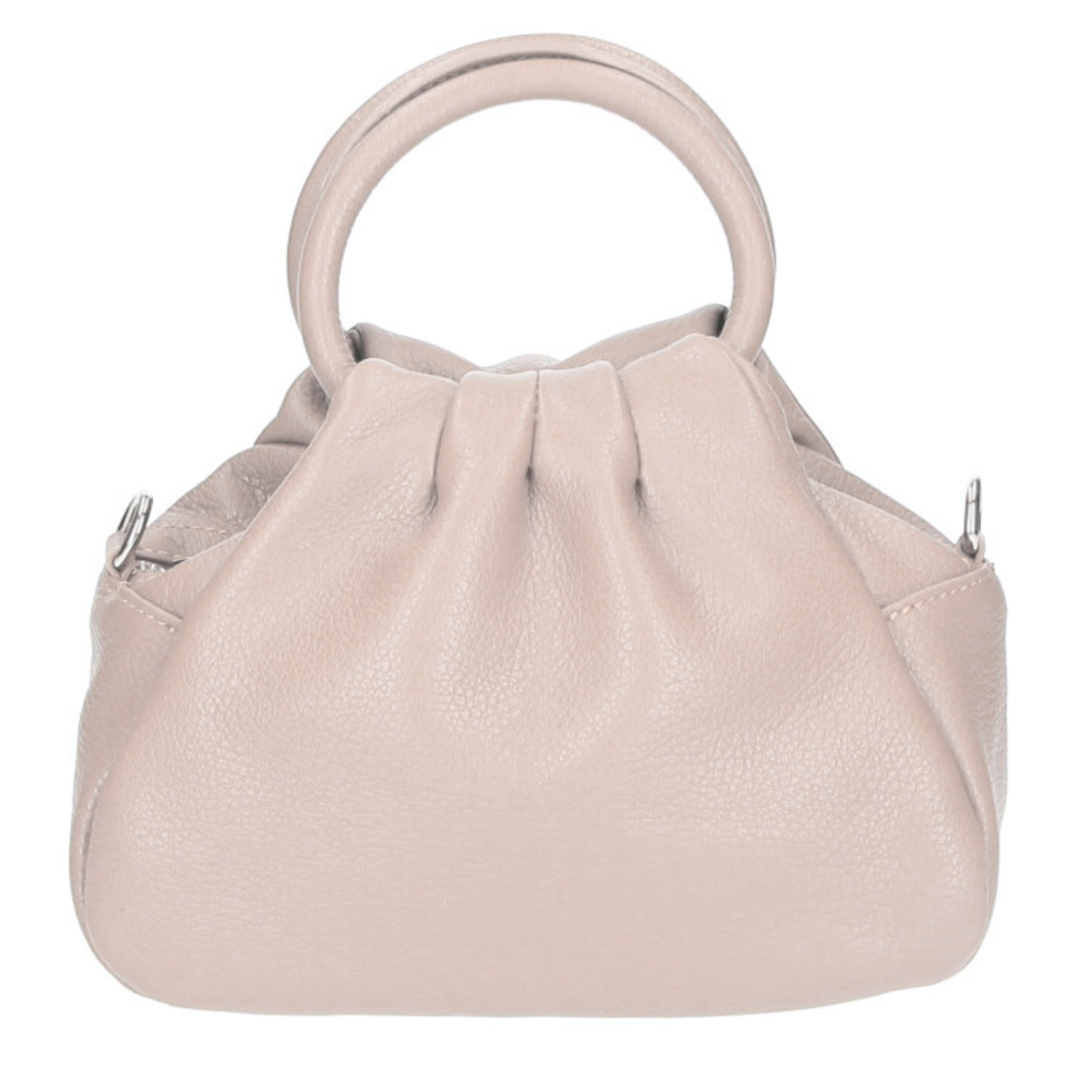 Louisa Genuine Leather Handbag - Powder Pink - Majestico Gifts
