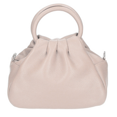 Louisa Genuine Leather Handbag - Powder Pink - Majestico Gifts