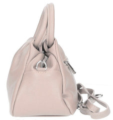 Louisa Genuine Leather Handbag - Powder Pink - Majestico Gifts