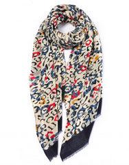 Colour Animal Print Scarf - Assorted Colours - Majestico Gifts