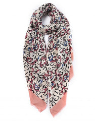 Colour Animal Print Scarf - Assorted Colours - Majestico Gifts