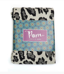 Scarf - Black/White Leopard Print Scarf - Majestico Gifts