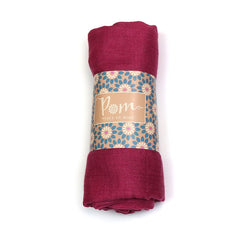 Raspberry Plain Scarf with Eyelash Fringe - Majestico Gifts