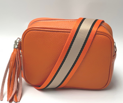 GEMMA Crossbody Leather Bag - Orange