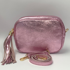 Metallic Leather Bag - Pink