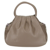 Louisa Leather Handbag - Dark Taupe