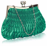Emerald Crystal Evening Clutch Bag - Majestico Gifts