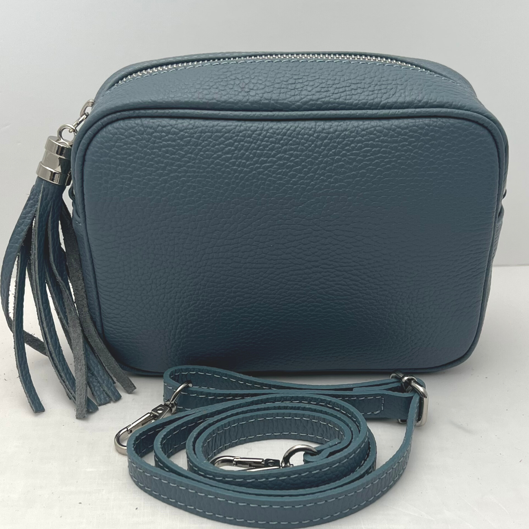 GEMMA Crossbody Leather Bag - Petrol Blue - Majestico Gifts