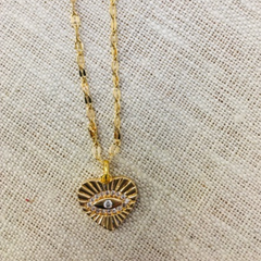 Evil Eye Heart Necklace - Majestico Gifts