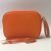 Martina Crossbody Leather Bag - Orange