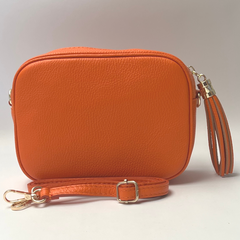 Martina Crossbody Leather Bag - Orange