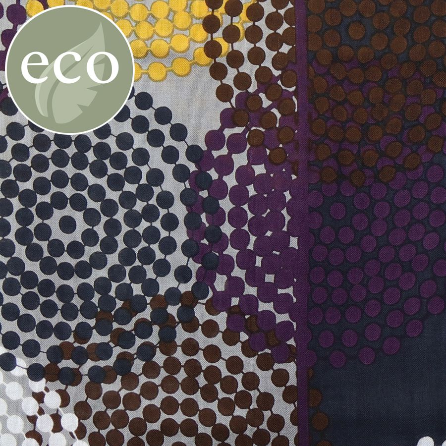 Mustard Mix Dotty Circle Print Bamboo Scarf - Majestico Gifts