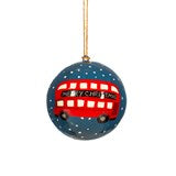 London Bus Papier Machier Christmas Decoration - Majestico Gifts
