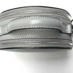 Ladies Leather Bag - ANNA Genuine Leather Circular Bag - Light Grey - Majestico Gifts