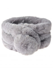 Ultra Soft Fur Pom Scarf - Assorted Colours - Majestico Gifts