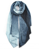 Gradient Rhombus Pattern Scarf - Blue or Orange - Majestico Gifts