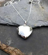 Beautiful Sterling Silver Heart Locket Pendant Necklace - Majestico Gifts