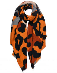 Large Leopard Print Winter Scarf - Assorted Colours - Majestico Gifts