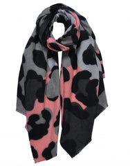 Large Leopard Print Winter Scarf - Assorted Colours - Majestico Gifts