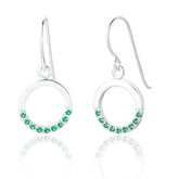 Maci Emerald Drop Sterling Silver Earrings - Majestico Gifts