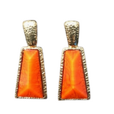 Watermill Hammered Earrings - Orange - Majestico Gifts