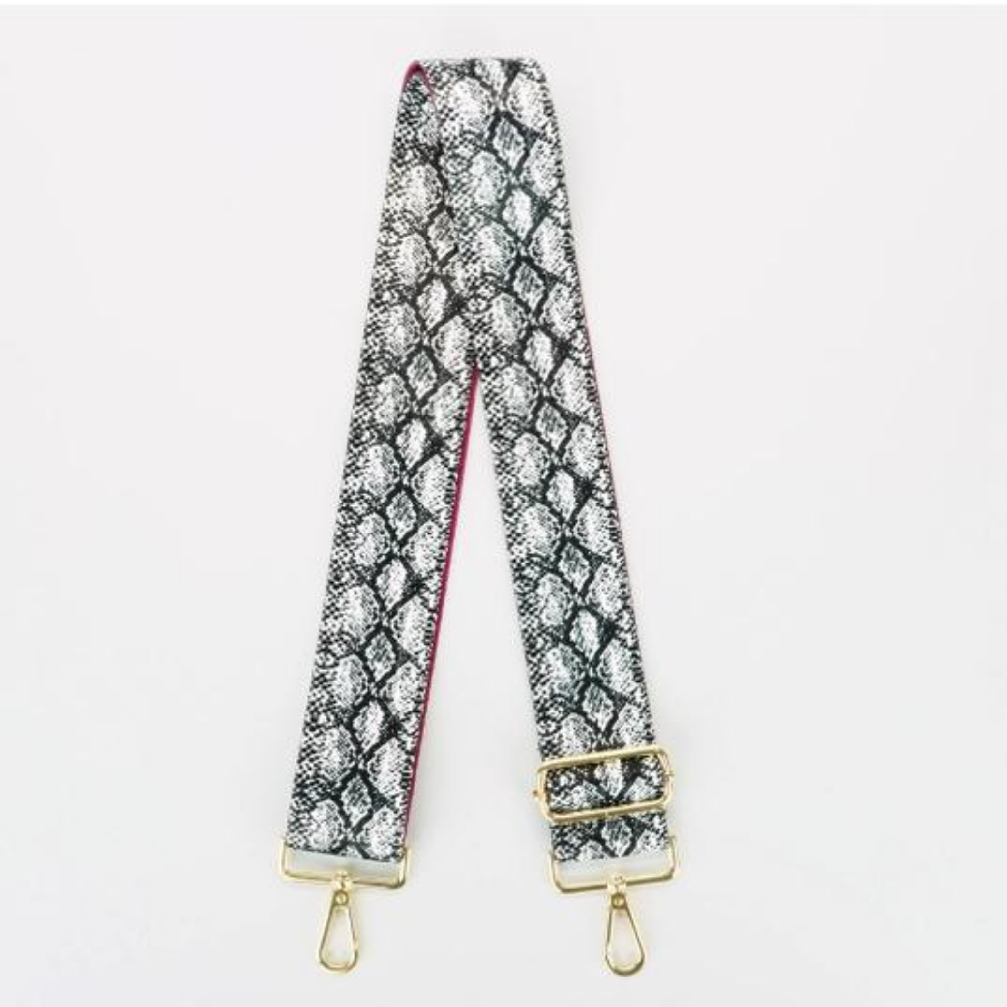 Bag Strap -Black & White Snakeskin Print - Majestico Gifts