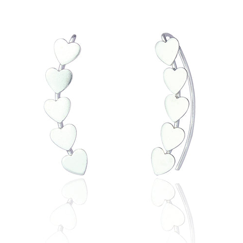 Kara Heart Climbers - Sterling Silver - Majestico Gifts