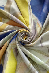 Stained Glass Effect Print Scarf - Blue - Majestico Gifts