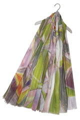 Stained Glass Effect Print Scarf - Green - Majestico Gifts