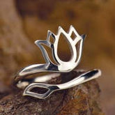 Lotus Design Ring - Sterling Silver - Majestico Gifts