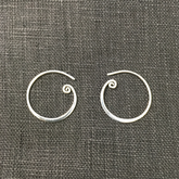 Sterling Silver Hoop Earring Circle - Majestico Gifts