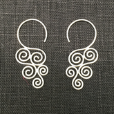 Sterling Silver Swirl Cascading Earrings - Majestico Gifts