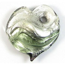 Murano Glass Heart Pendant- Black Diamond - Majestico Gifts