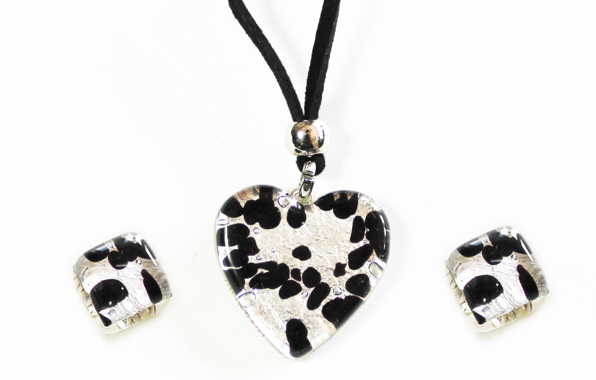 Murano Glass Necklace with Matching Earrings - Majestico Gifts