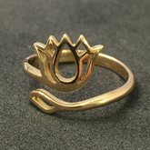 Lotus Design Ring -Bronze - Majestico Gifts