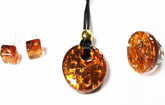 Murano Glass Pendant Necklace with Matching Earrings and Ring Set - Majestico Gifts