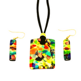 Murano Glass Pendant Necklace with Matching Earrings - Majestico Gifts