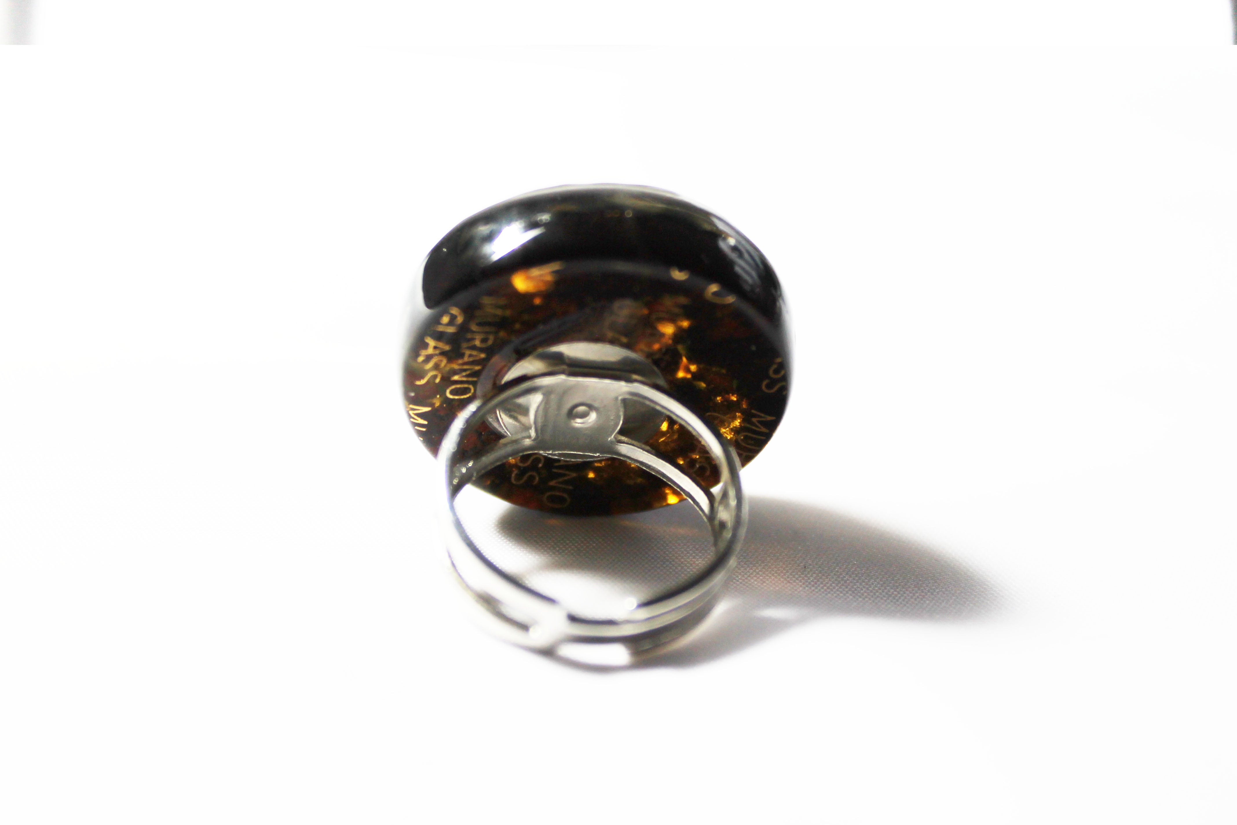 Murano Glass Pendant Necklace With Matching Earrings and Ring Set - Majestico Gifts