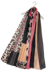 Leopard Print Scarf - Pink - Majestico Gifts