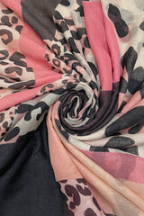 Leopard Print Scarf - Pink - Majestico Gifts