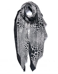 Small Dots Edge Block Print Scarf - Majestico Gifts