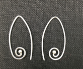 Marquis Spiral Earrings - Sterling Silver - Majestico Gifts