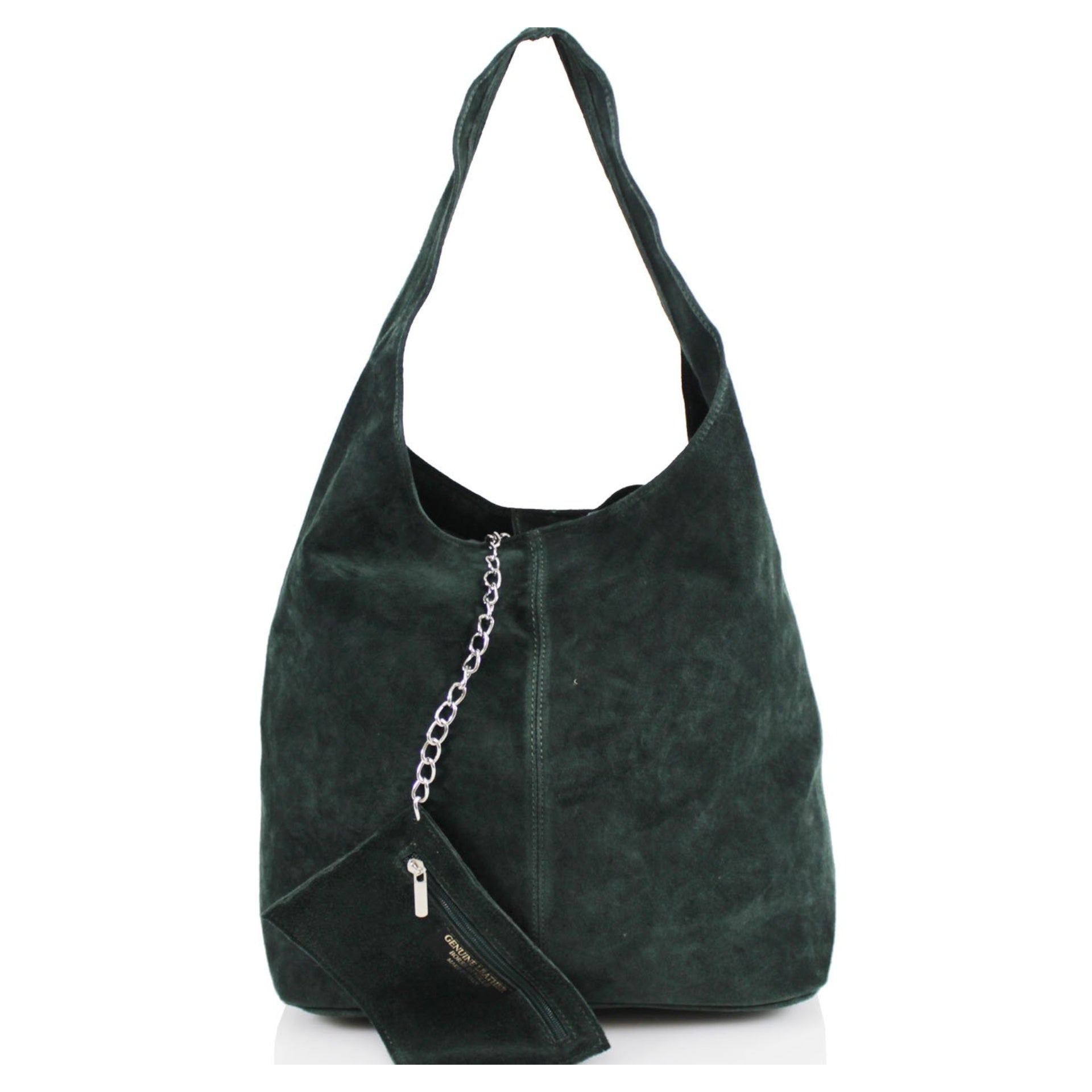 SARA Suede Shoulder Bag - Dark Green - Majestico Gifts