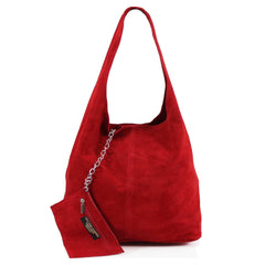 SARA Suede Shoulder Bag - Red - Majestico Gifts