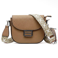 Katie - Tan - Faux Leather Small Crossbody Bag With Coin Purse