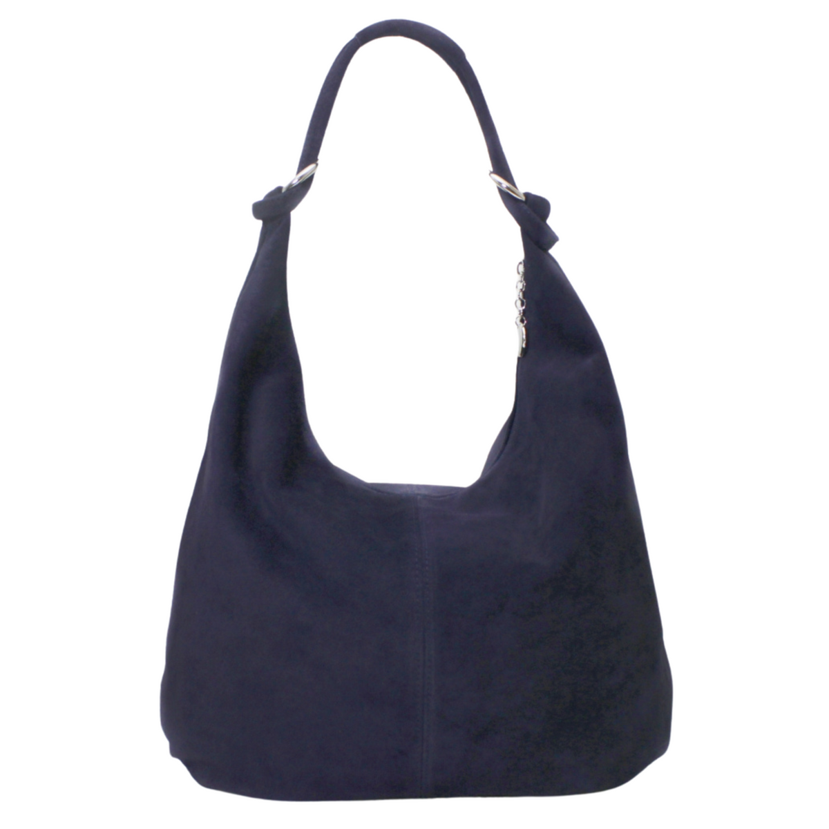 Selena Suede Shoulder Bag - Navy