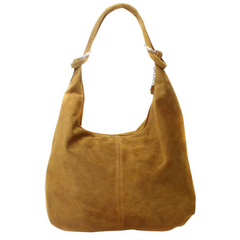 Selena Suede Shoulder Bag - Brown