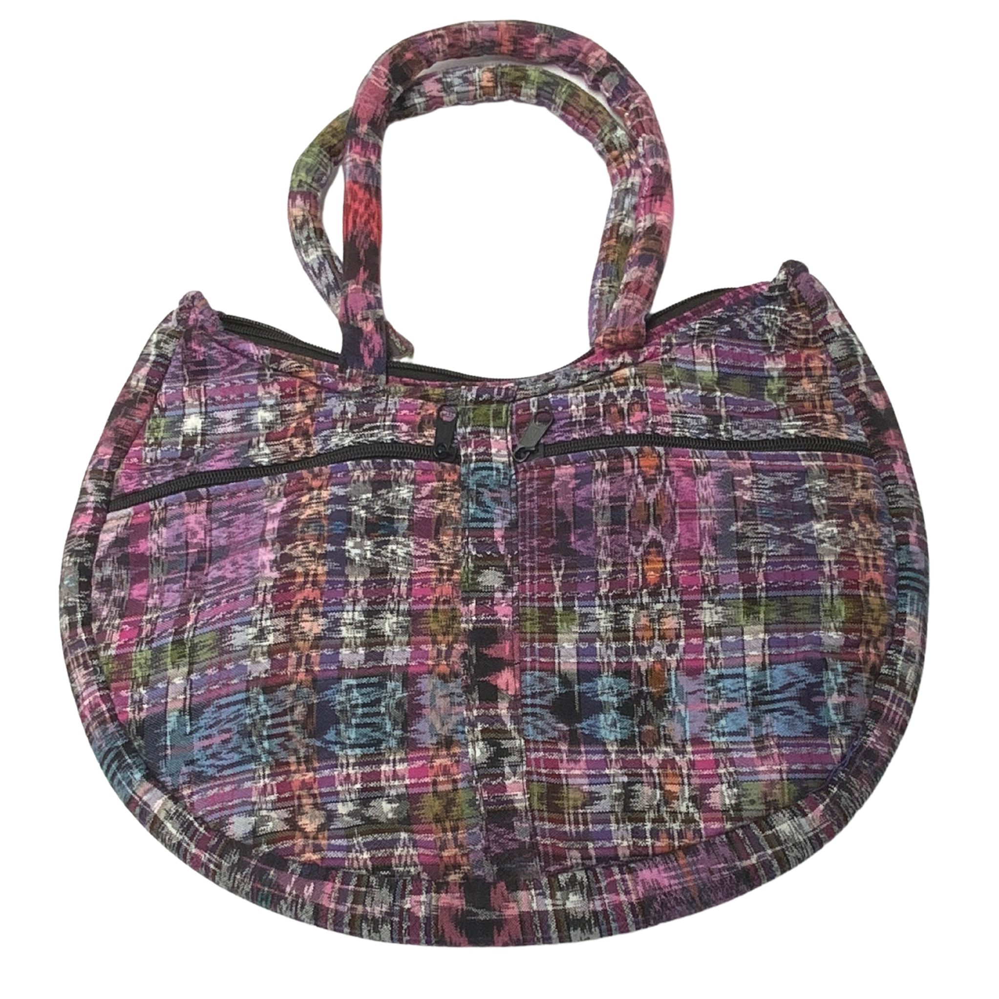 Crescent Embroidered Bag - Pinks